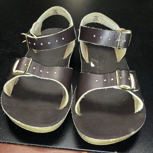 Brown Leather Salt Walter Sandal by Hoy Shoes
